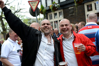 Celebrating St. George's Day, Nottingham, England