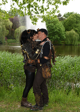 Steampunk love, Goth Fest, Leipzig, Germany