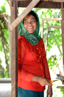 Cambodian silk weaver