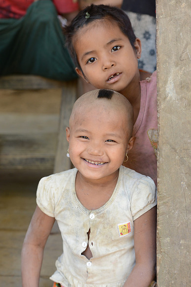 Chin village children, Myanmar